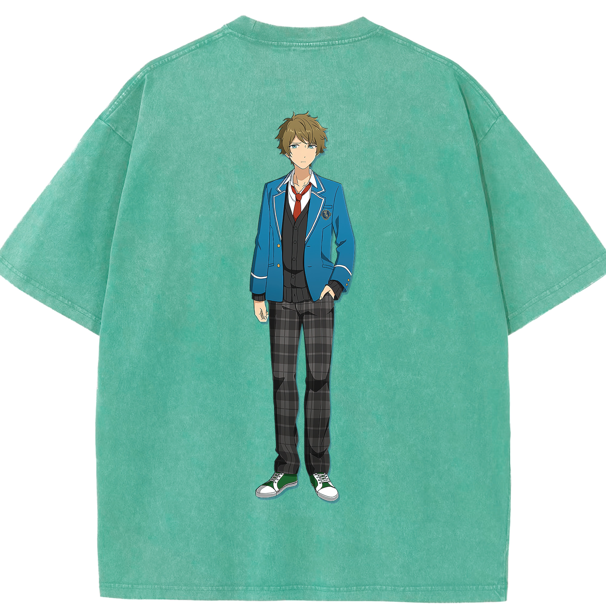 （画像用） あんさんぶるスターズ! Ensemble Stars 綿100% ヴィンテージ風 半袖Tシャツ（背面プリント）